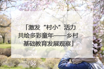 激发“村小”活力 共绘多彩童年——乡村基础教育发展观察