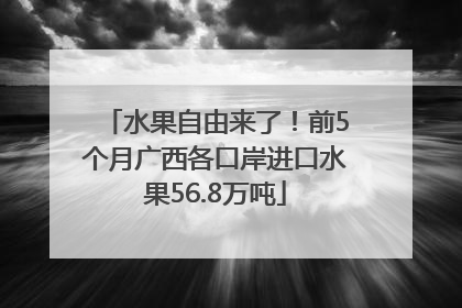 水果自由来了！前5个月广西各口岸进口水果56.8万吨