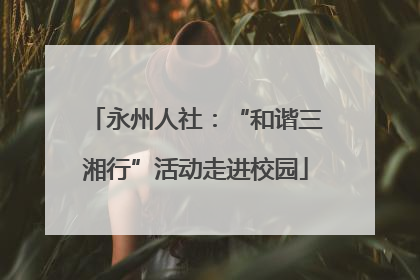 永州人社：“和谐三湘行”活动走进校园