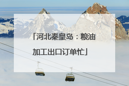 河北秦皇岛：粮油加工出口订单忙