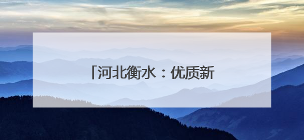 河北衡水：优质新品种小麦迎来丰收