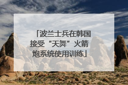 波兰士兵在韩国接受“天舞”火箭炮系统使用训练