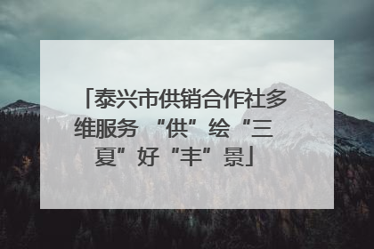 泰兴市供销合作社多维服务 “供”绘“三夏”好“丰”景