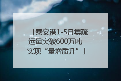 泰安港1-5月集疏运量突破600万吨 实现“量增质升”