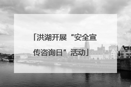 洪湖开展“安全宣传咨询日”活动