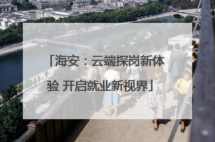 海安：云端探岗新体验 开启就业新视界