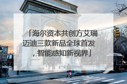 海尔资本共创方艾瑞迈迪三款新品全球首发，智能感知新视界