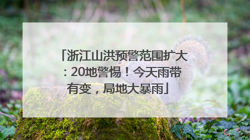 浙江山洪预警范围扩大：20地警惕！今天雨带有变，局地大暴雨