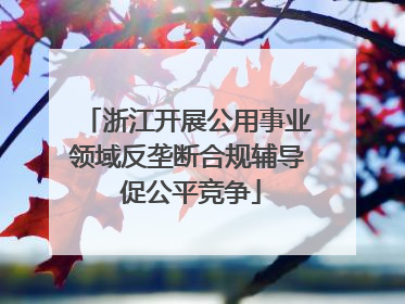 浙江开展公用事业领域反垄断合规辅导 促公平竞争