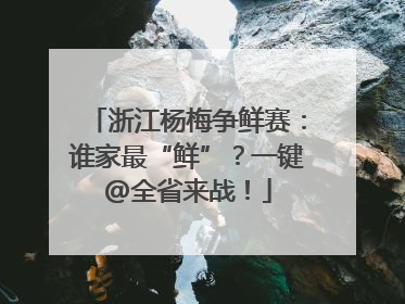 浙江杨梅争鲜赛：谁家最“鲜”？一键@全省来战！