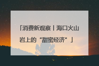 消费新观察丨海口火山岩上的“甜蜜经济”