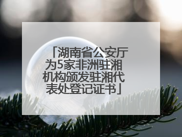 湖南省公安厅为5家非洲驻湘机构颁发驻湘代表处登记证书