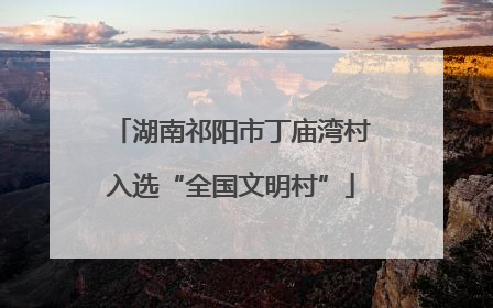 湖南祁阳市丁庙湾村入选“全国文明村”