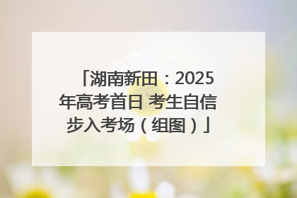 湖南新田：2025年高考首日 考生自信步入考场（组图）