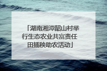 湖南湘潭韶山村举行生态农业共富责任田插秧助农活动