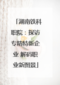 湖南铁科职院：探访专精特新企业 解码职业新图景