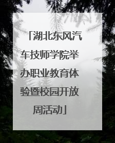湖北东风汽车技师学院举办职业教育体验暨校园开放周活动
