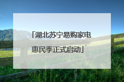 湖北苏宁易购家电惠民季正式启动