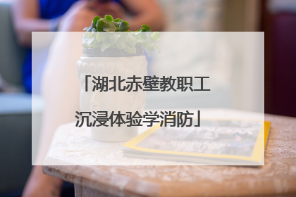 湖北赤壁教职工沉浸体验学消防