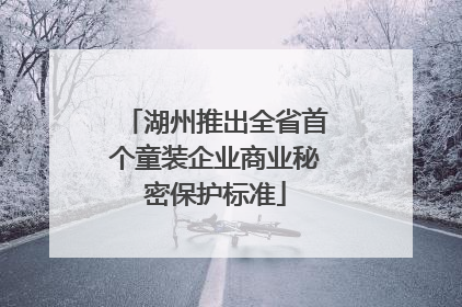 湖州推出全省首个童装企业商业秘密保护标准