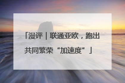 漫评｜联通亚欧，跑出共同繁荣“加速度”