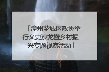 漳州芗城区政协举行文史沙龙暨乡村振兴专题视察活动