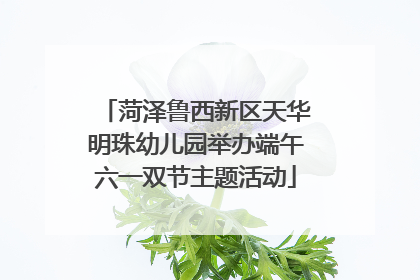 菏泽鲁西新区天华明珠幼儿园举办端午六一双节主题活动
