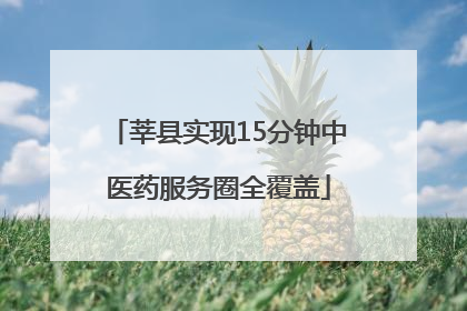 莘县实现15分钟中医药服务圈全覆盖