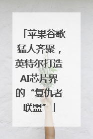苹果谷歌猛人齐聚，英特尔打造AI芯片界的“复仇者联盟”