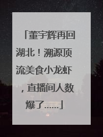 董宇辉再回湖北！溯源顶流美食小龙虾，直播间人数爆了……