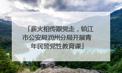 薪火相传跟党走，镇江市公安局润州分局开展青年民警党性教育课