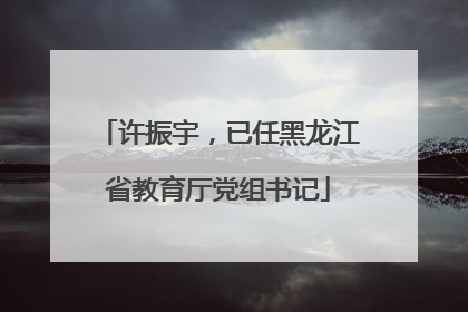 许振宇，已任黑龙江省教育厅党组书记