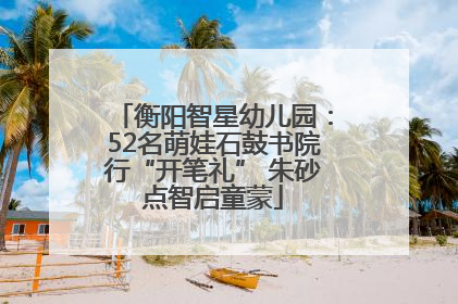 衡阳智星幼儿园：52名萌娃石鼓书院行“开笔礼” 朱砂点智启童蒙