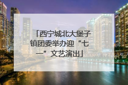 西宁城北大堡子镇团委举办迎“七一”文艺演出