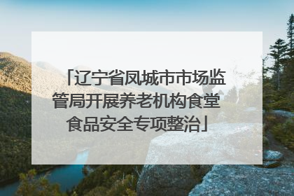 辽宁省凤城市市场监管局开展养老机构食堂食品安全专项整治
