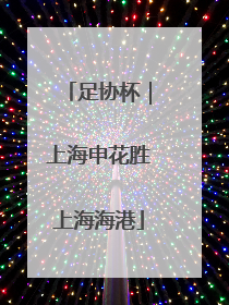 足协杯｜上海申花胜上海海港
