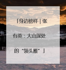 身边榜样｜张有英：大山深处的“领头雁”