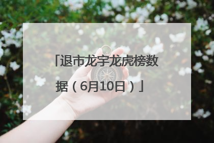 退市龙宇龙虎榜数据（6月10日）