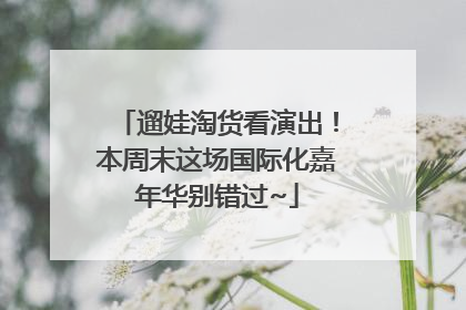 遛娃淘货看演出！本周末这场国际化嘉年华别错过~