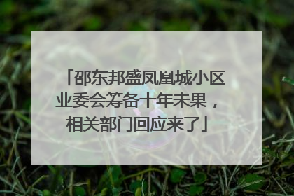 邵东邦盛凤凰城小区业委会筹备十年未果，相关部门回应来了