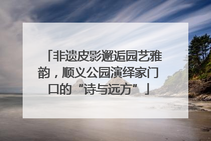 非遗皮影邂逅园艺雅韵，顺义公园演绎家门口的“诗与远方”
