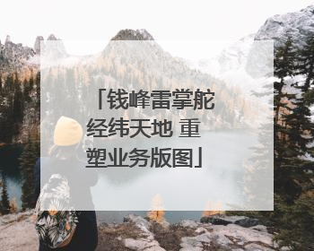 钱峰雷掌舵经纬天地 重塑业务版图