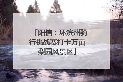 阳信：环滨州骑行挑战赛打卡万亩梨园风景区