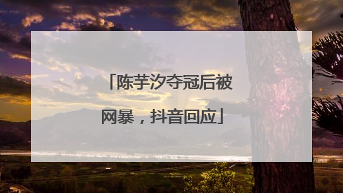陈芋汐夺冠后被网暴，抖音回应