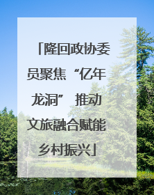 隆回政协委员聚焦“亿年龙洞” 推动文旅融合赋能乡村振兴