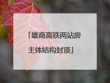 雄商高铁两站房主体结构封顶