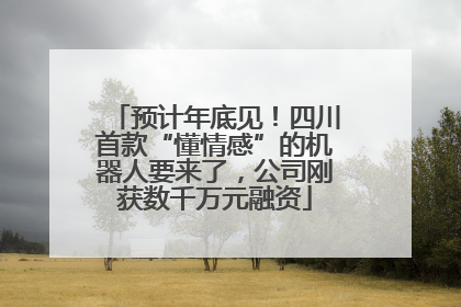 预计年底见！四川首款“懂情感”的机器人要来了，公司刚获数千万元融资