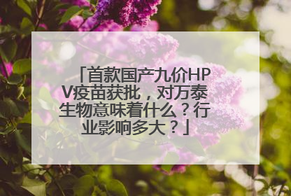 首款国产九价HPV疫苗获批，对万泰生物意味着什么？行业影响多大？