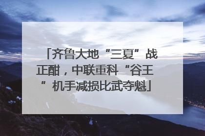 齐鲁大地“三夏”战正酣，中联重科“谷王”机手减损比武夺魁