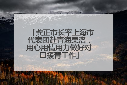 龚正市长率上海市代表团赴青海果洛，用心用情用力做好对口援青工作